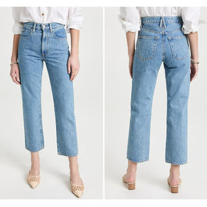 NWT SLVRLAKE London Crop Straight Rigid Denim Jeans in Fool for Love